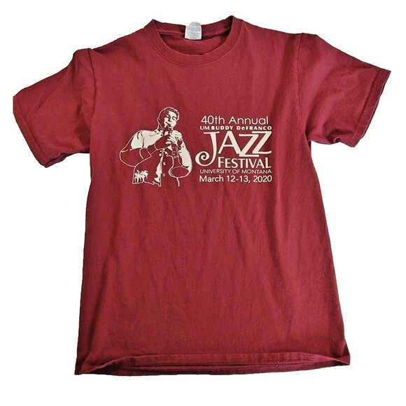 University of Montana 40th Annual Jazz Fest 2020 Short Sleeve T-Shirt Size Small - Picture 1 of 4